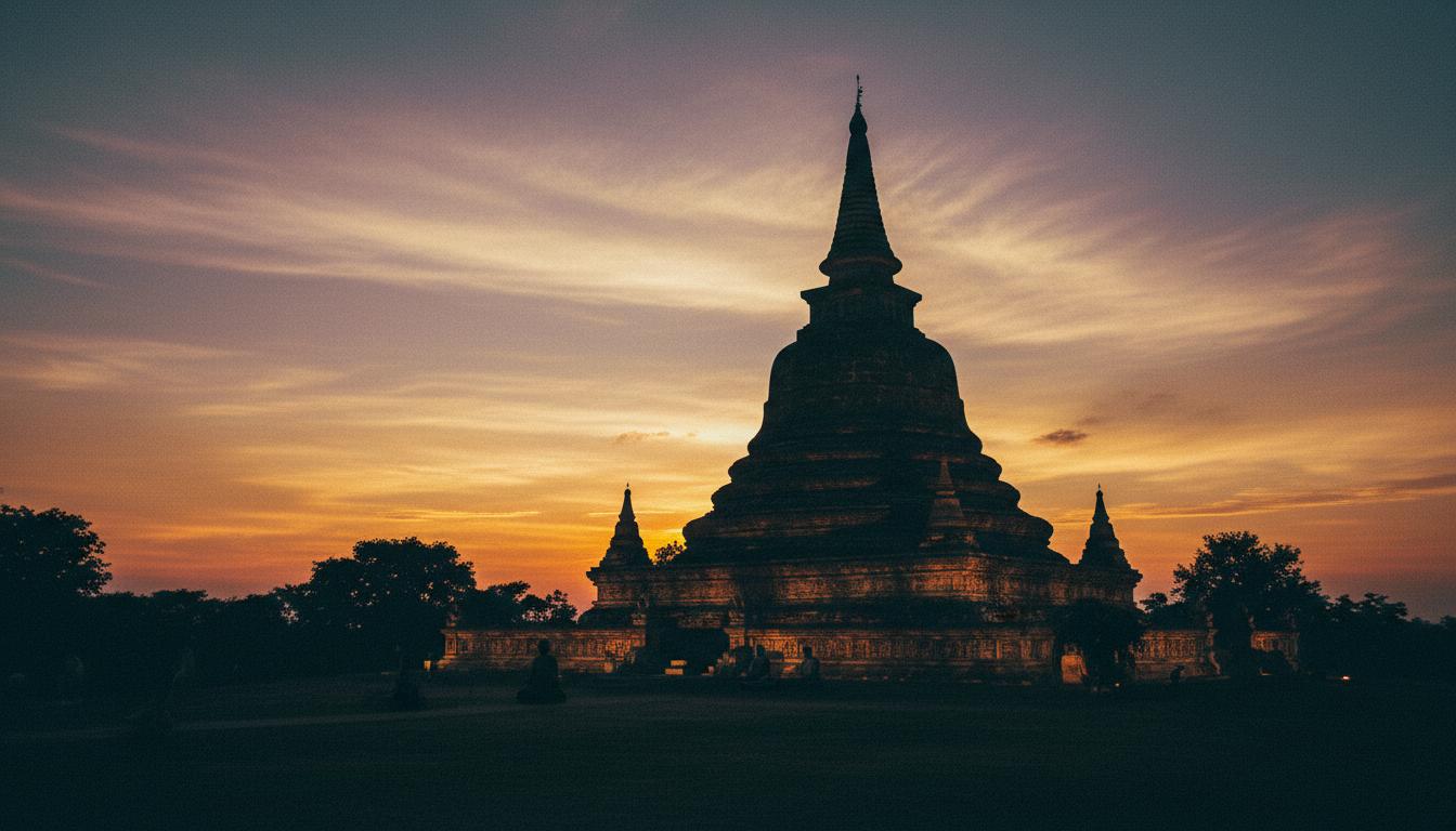Stupa at Sunset
